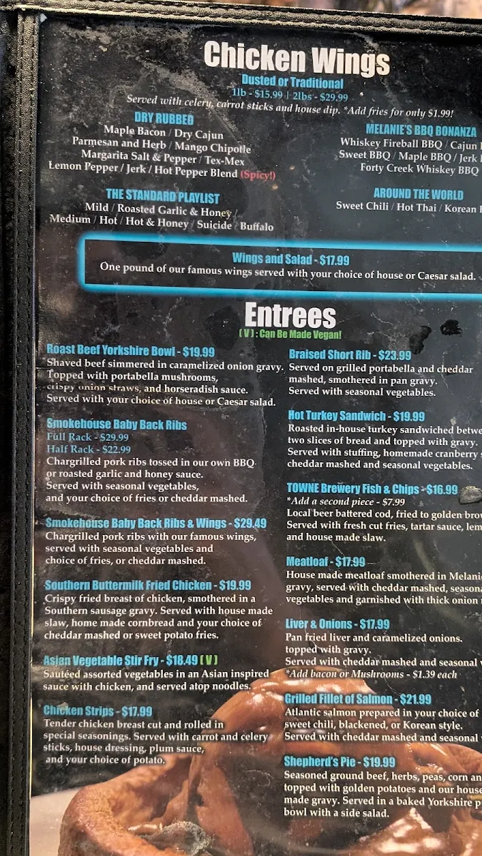 Menu, Melanie Pringles Restaurant