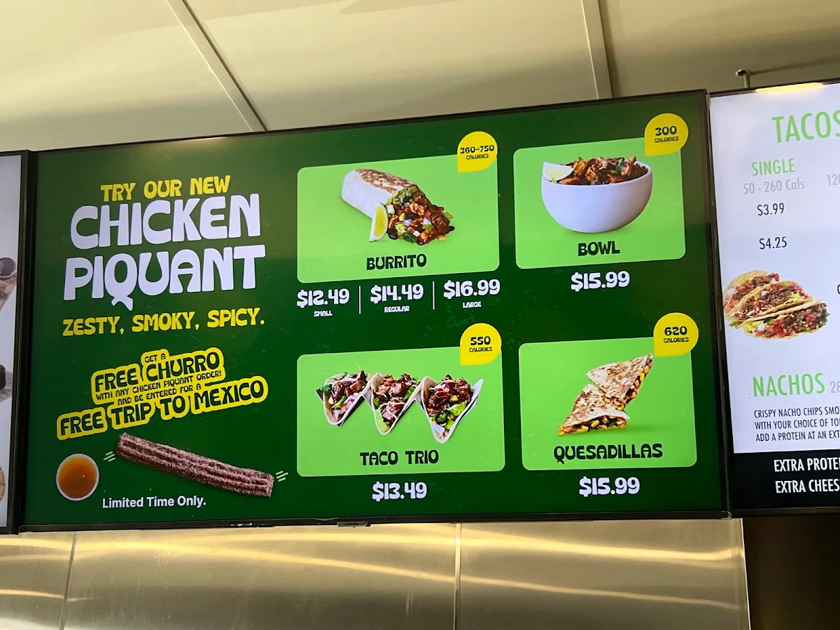 Menu, Guac Mexi Grill