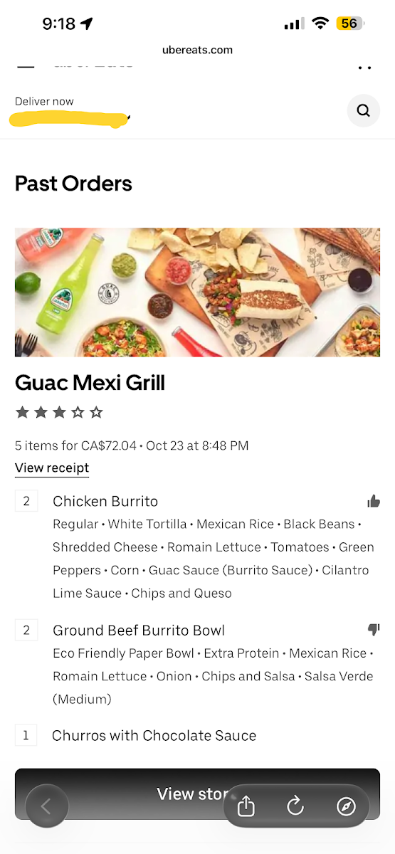 Menu, Guac Mexi Grill