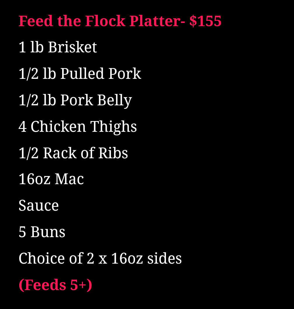 Menu, Brisket Daddy BBQ - Highway 7