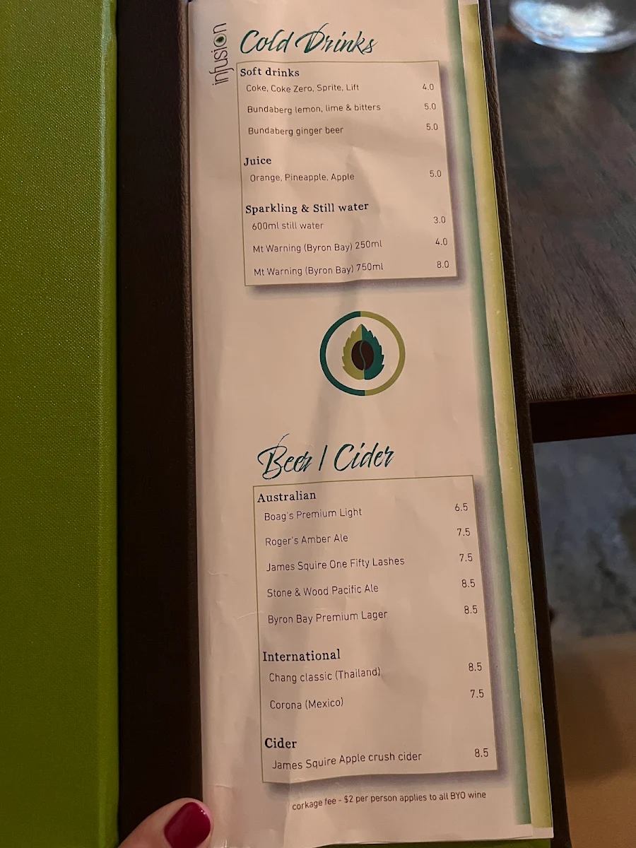 Menu, Infusion Cafe & Thai IS NOW KNOWN AS Alangkarn Thai Restaurant