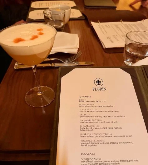 Menu, Florin Trattoria