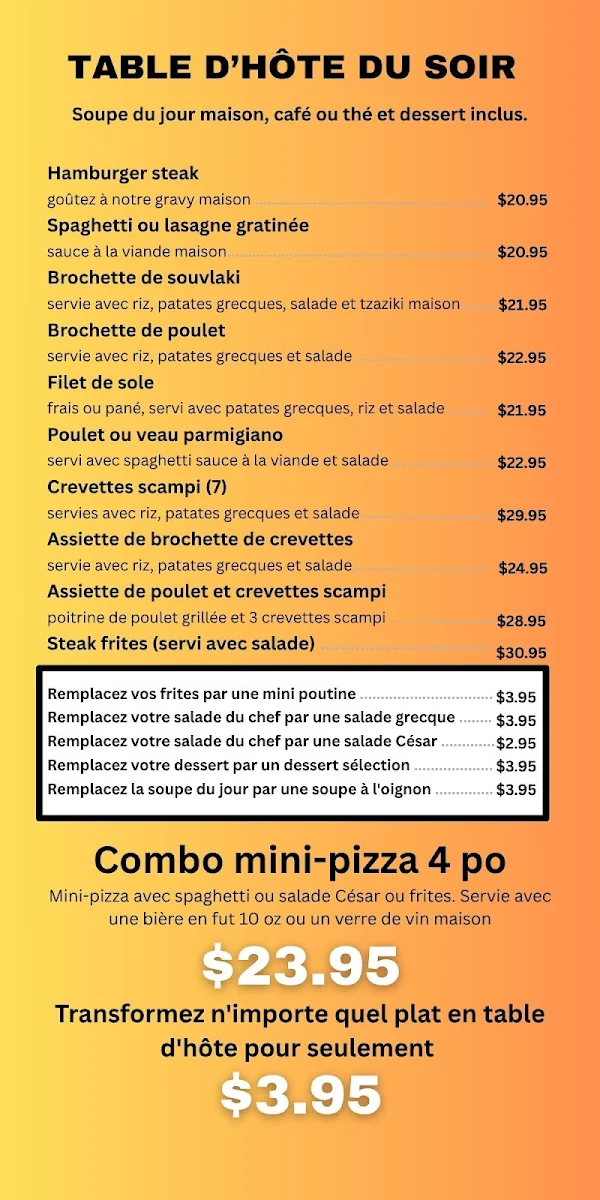 Menu, Restaurant Le Fumet