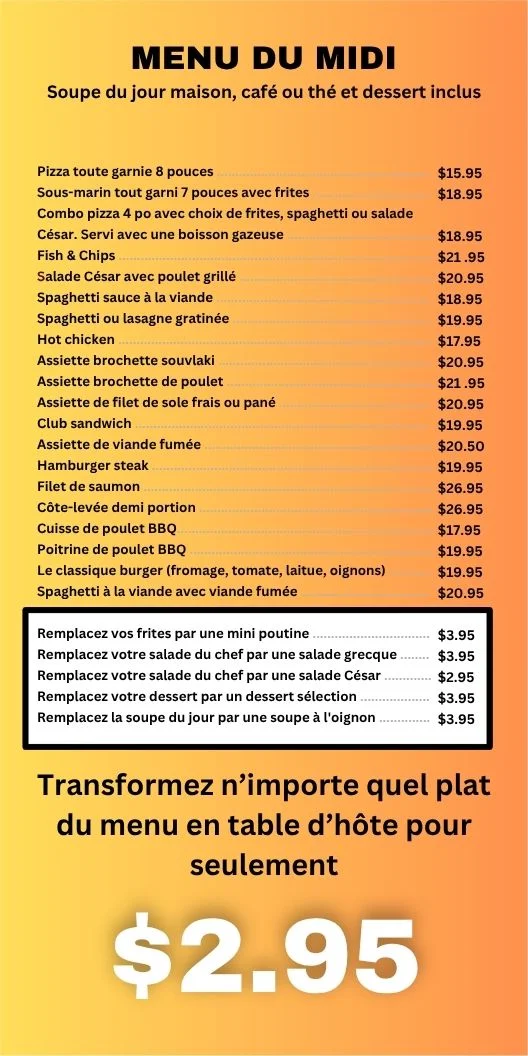 Menu, Restaurant Le Fumet
