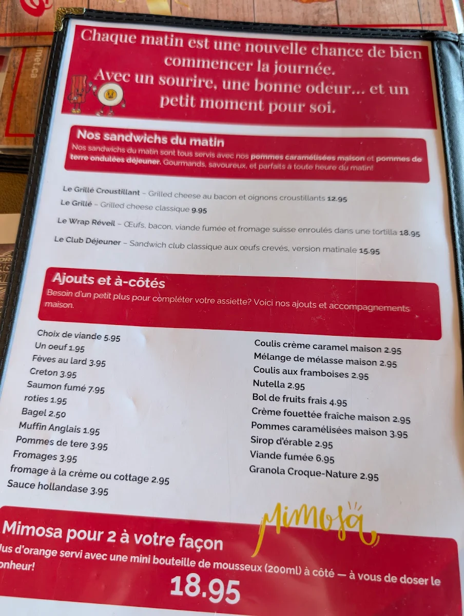 Menu, Restaurant Le Fumet
