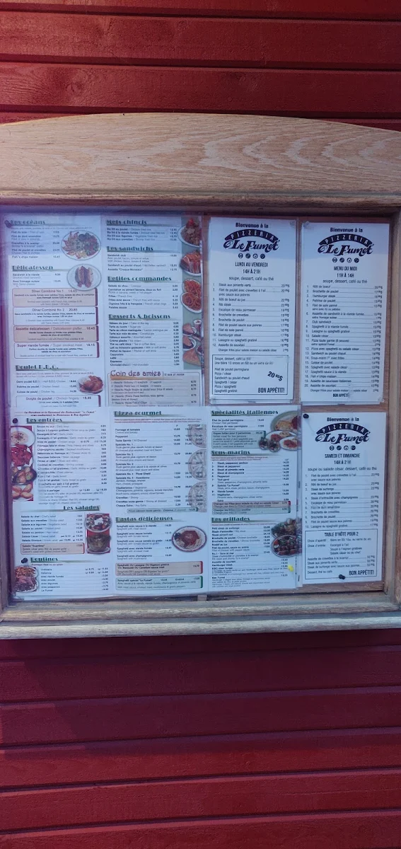 Menu, Restaurant Le Fumet
