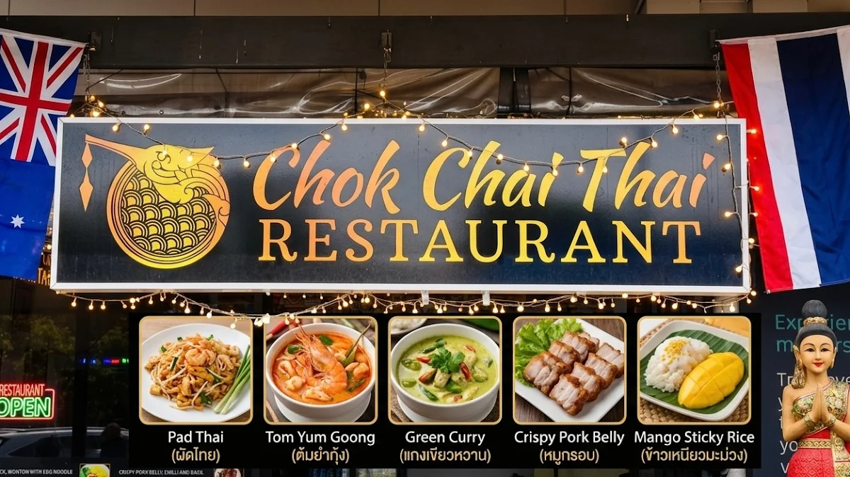 Menu, Chok Chai Thai Restaurant