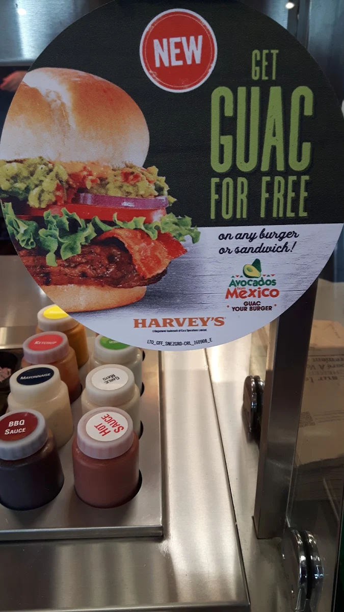 Menu, Harvey's