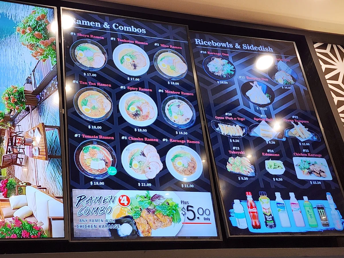 Menu, Menbow Ramen