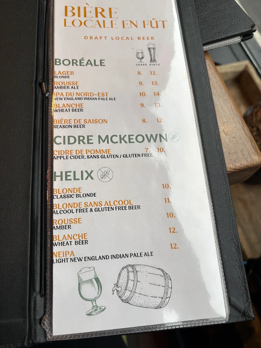 Menu, Bistro Hortus