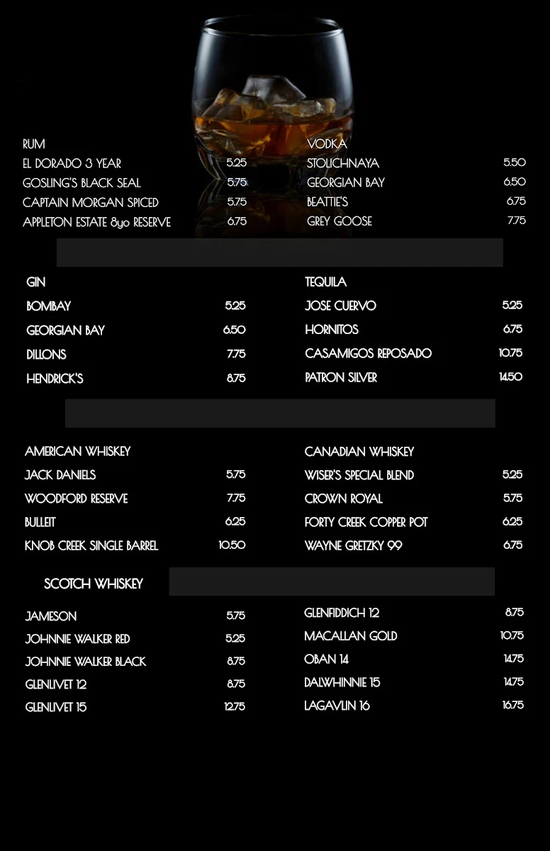 Menu, Linx Kitchen + Social