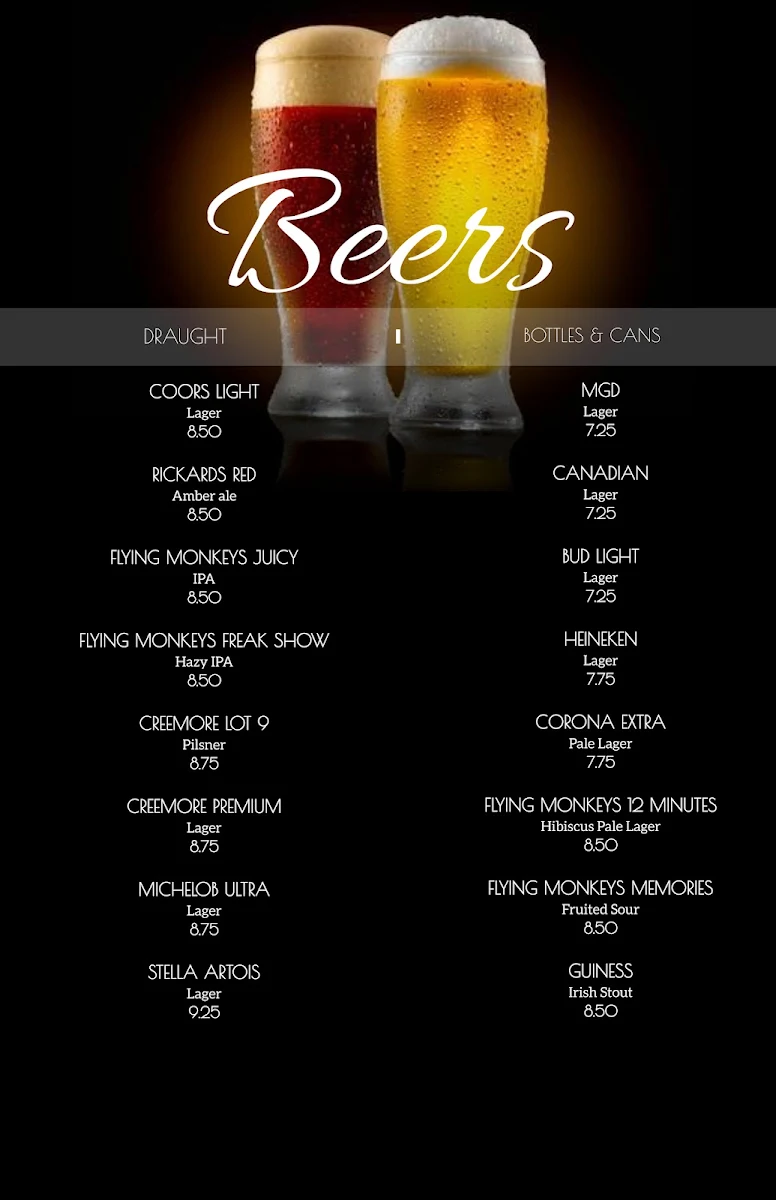 Menu, Linx Kitchen + Social