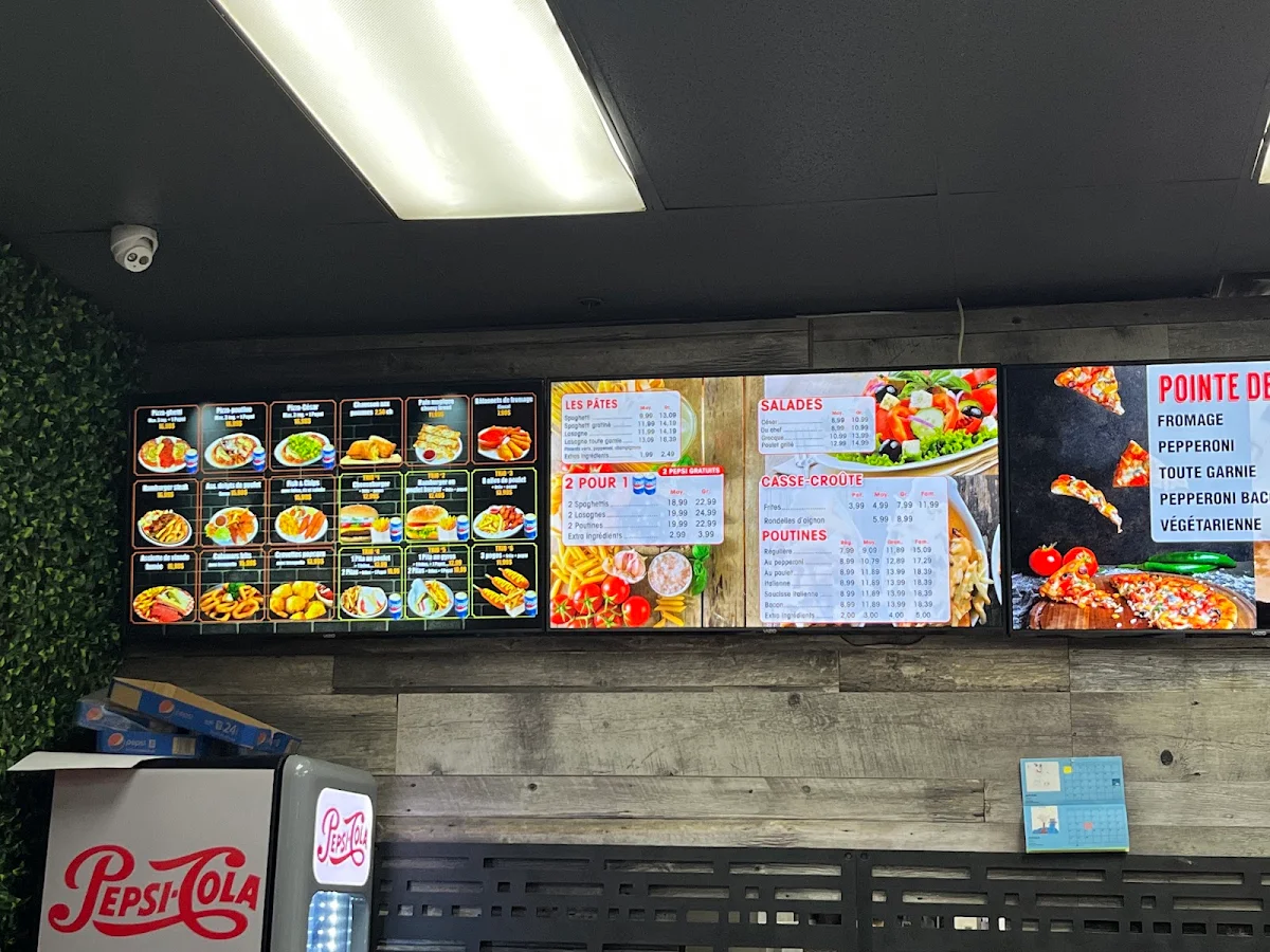 Menu, Pizza Elite