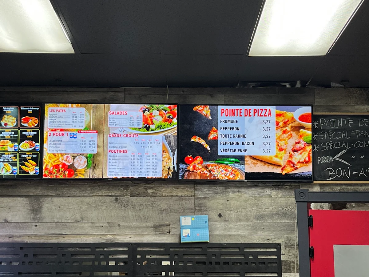 Menu, Pizza Elite