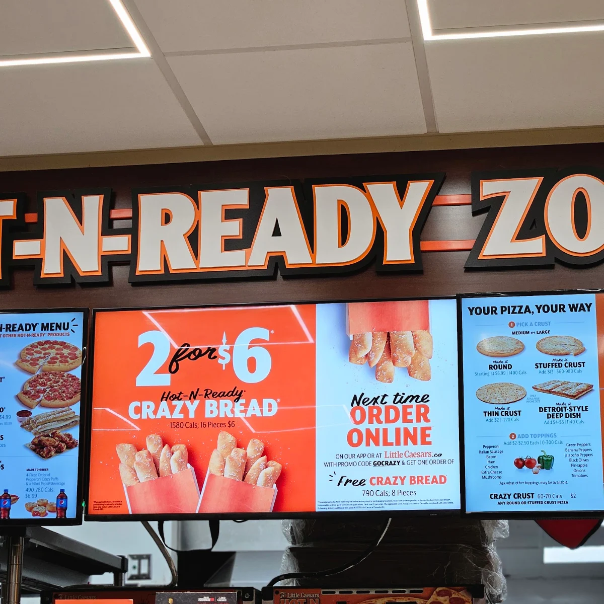 Menu, Little Caesars Pizza