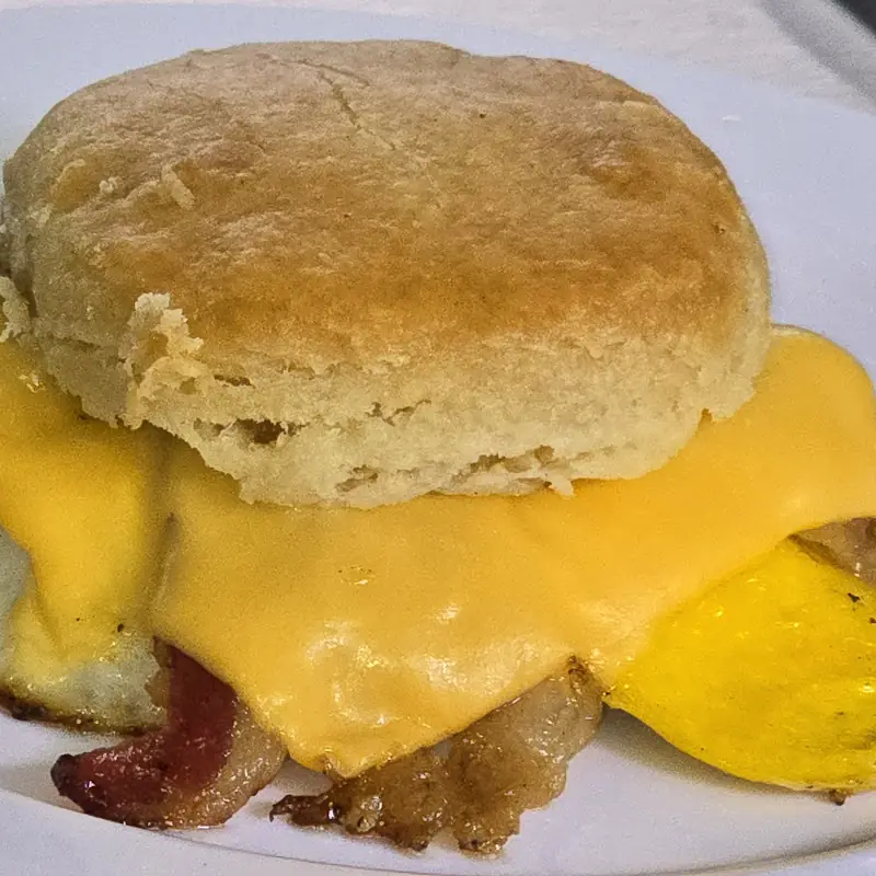 Sausage egg biscuit