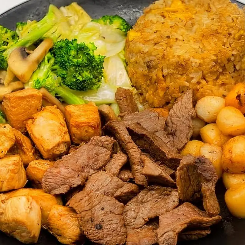 Hibachi-style Fried Chicken Meal