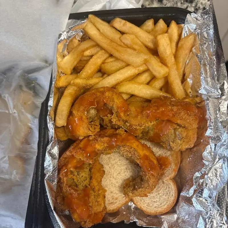 BBQ Chicken Philly Served with Fries