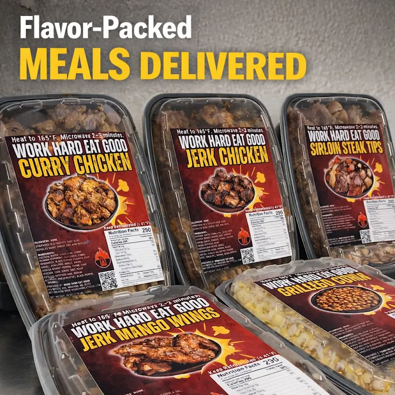 Work Hard Eat Good Meal Delivery