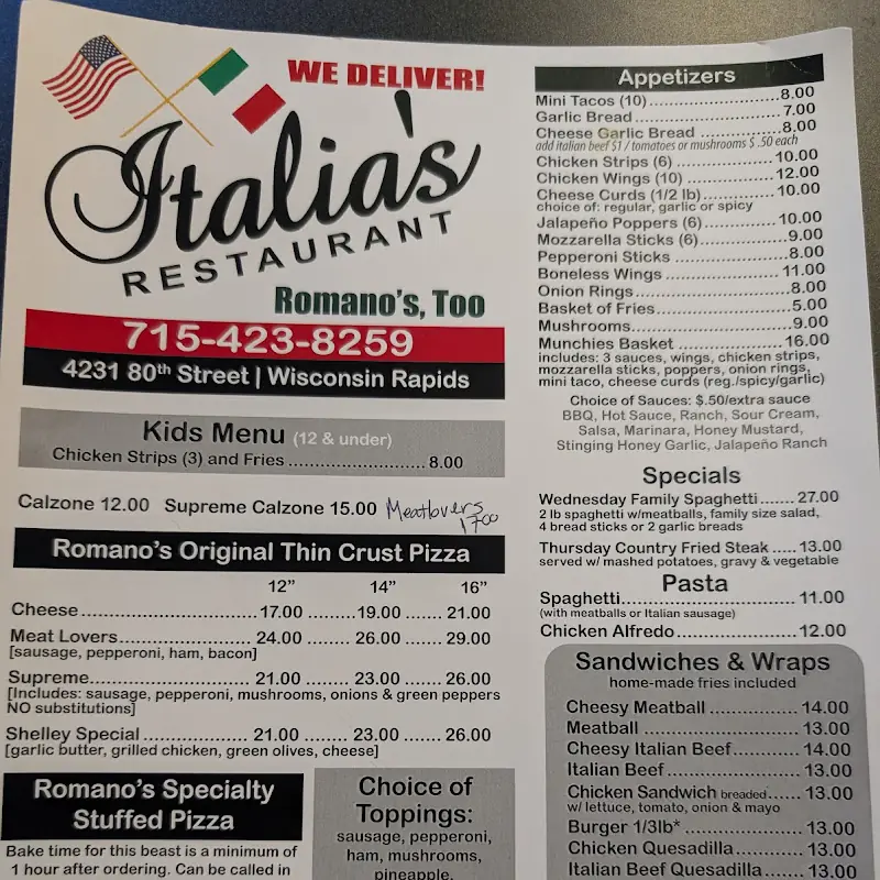 Italia's, Ramano's Too