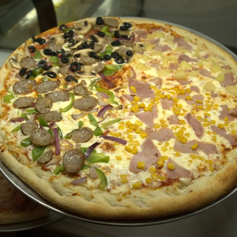 2. (2) Medium Two Toppings 2 Order Garlic Knots 12 Lt Soda