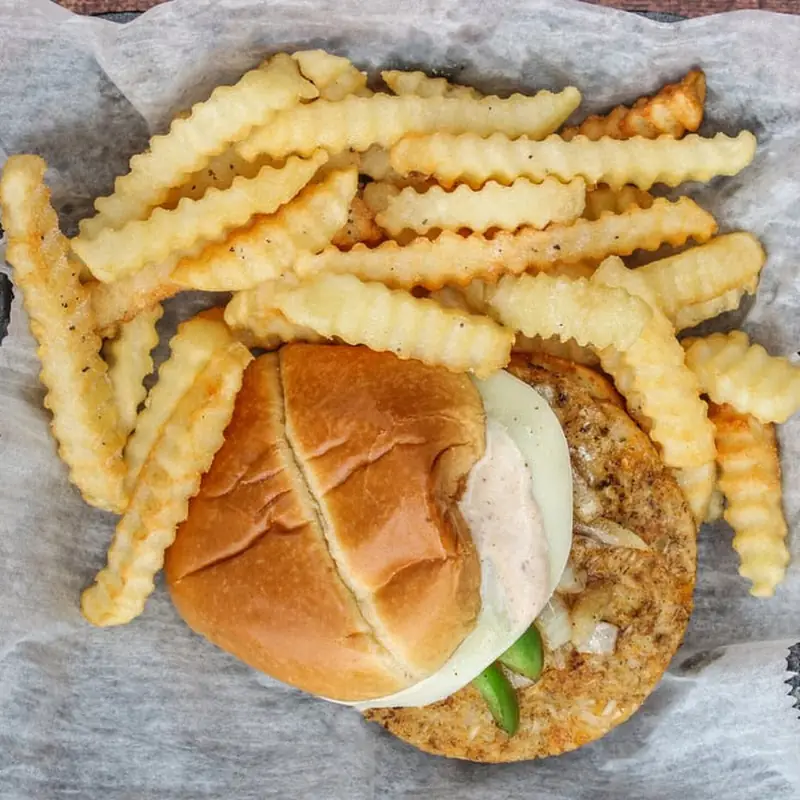 Fufu chicken Alfredo fries