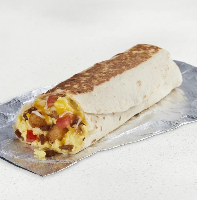 Cheesy Bean and Rice Burrito