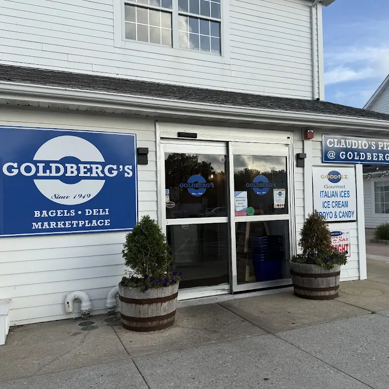 Goldberg's Grilled Cheese inside out on Everything Bagel