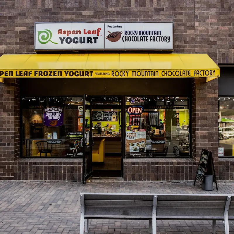 Aspen Leaf Frozen Yogurt featuring Rocky Mountain Chocolate Factory