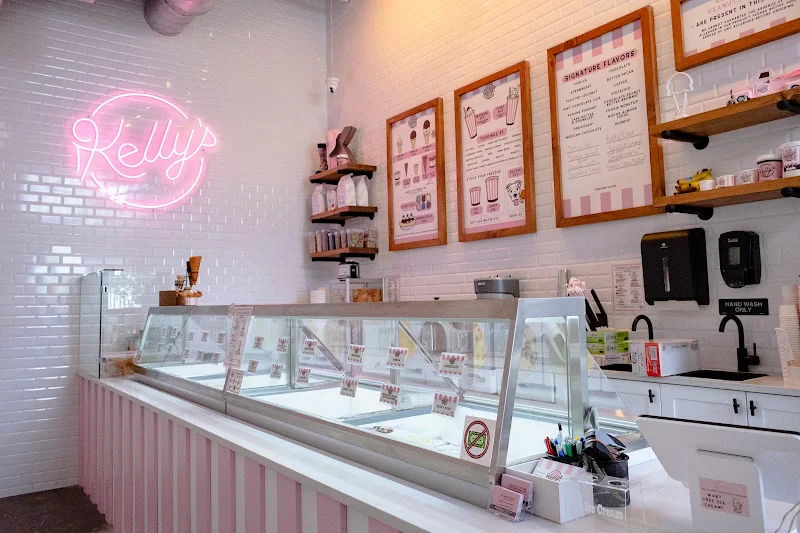 Kelly's Homemade Ice Cream Counter inside Foxtail Coffee