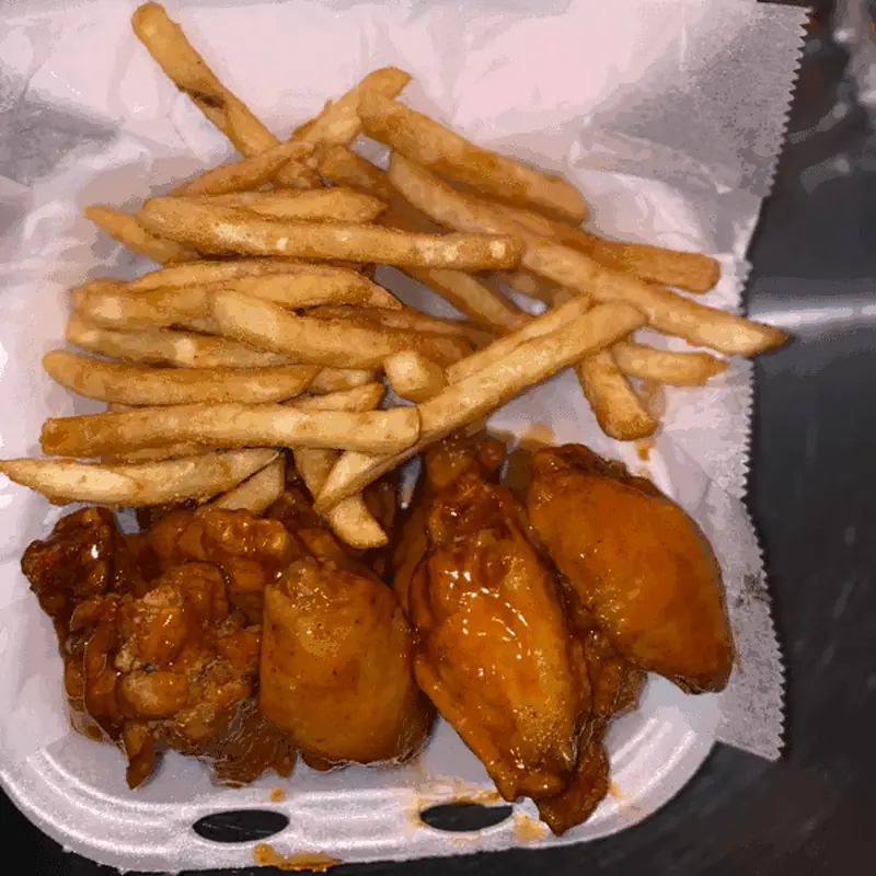 10 pc Mango Habanero wings & Fries