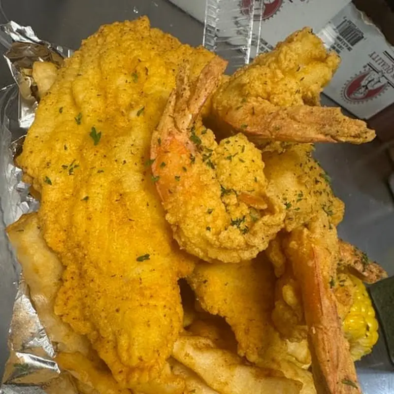 Deep fried lobster & fried shrimp Potato