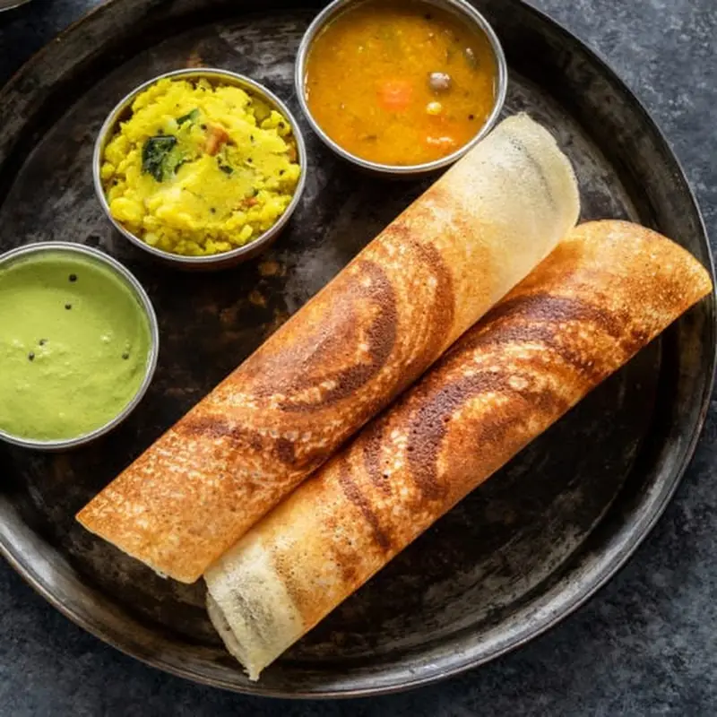 Dosa with Goat Curry