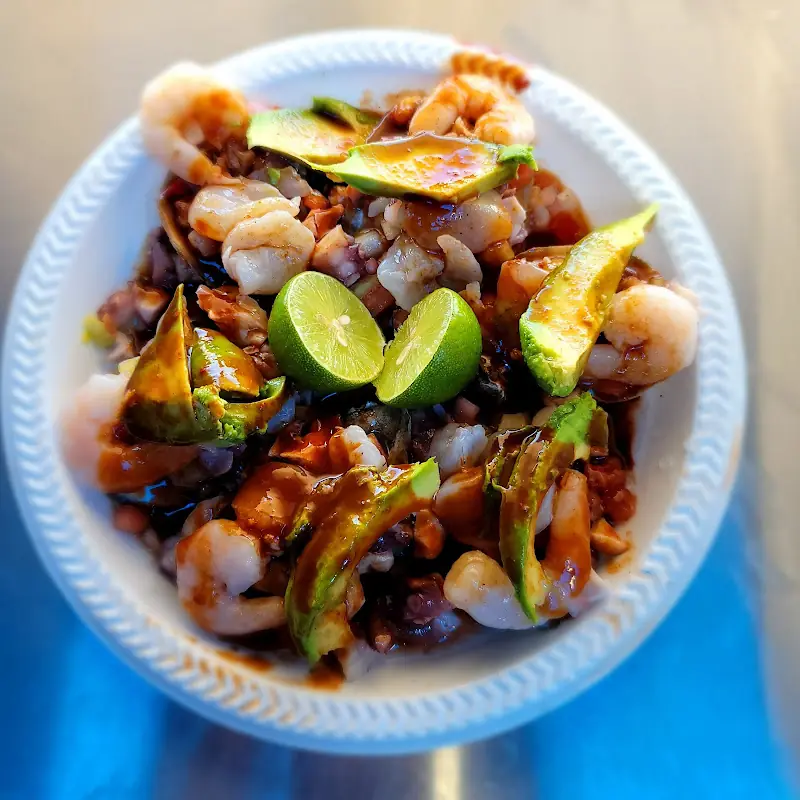 5. Una Tostada De Aguachile Cin Pulpo (En Vaso)