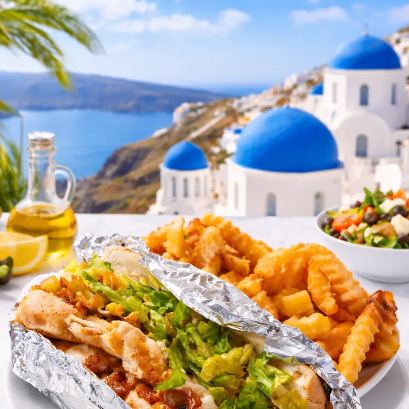 Greek Spot Fish And Chicken