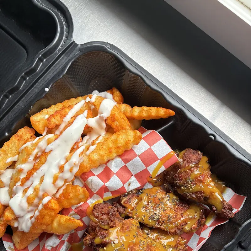 Bacon ranch Cajun cheese fries