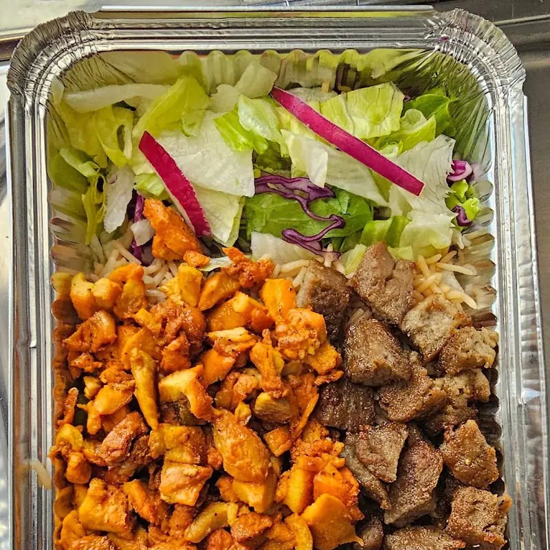 Mix Over Rice with Pita Bread