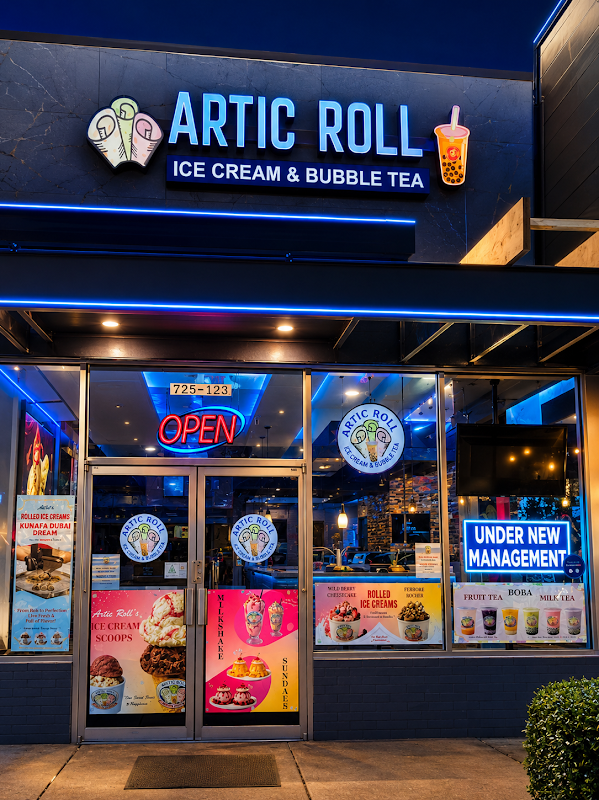 Artic Roll Ice Cream and Bubble Tea