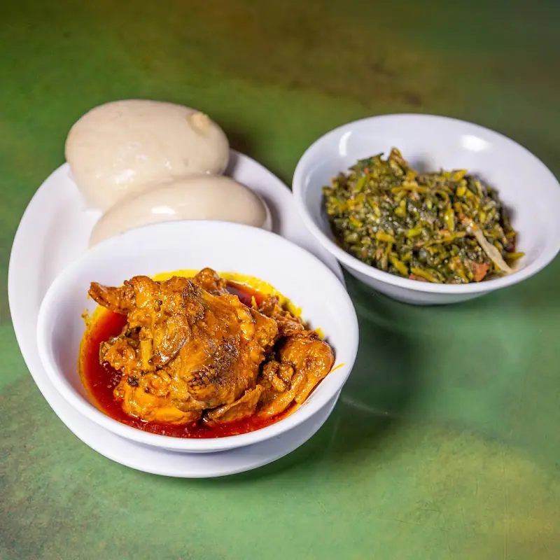 Vegetable and Pounded Yam
