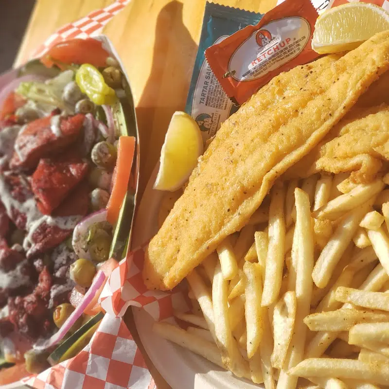 Falafel Wrap with Fries