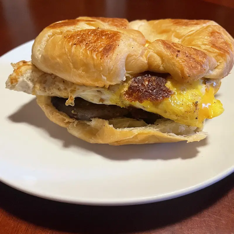 waffle and turkey sausage
