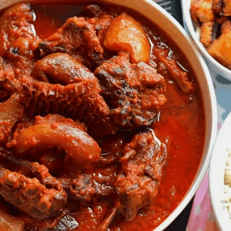 Bitter Leaf with Pounded Yam