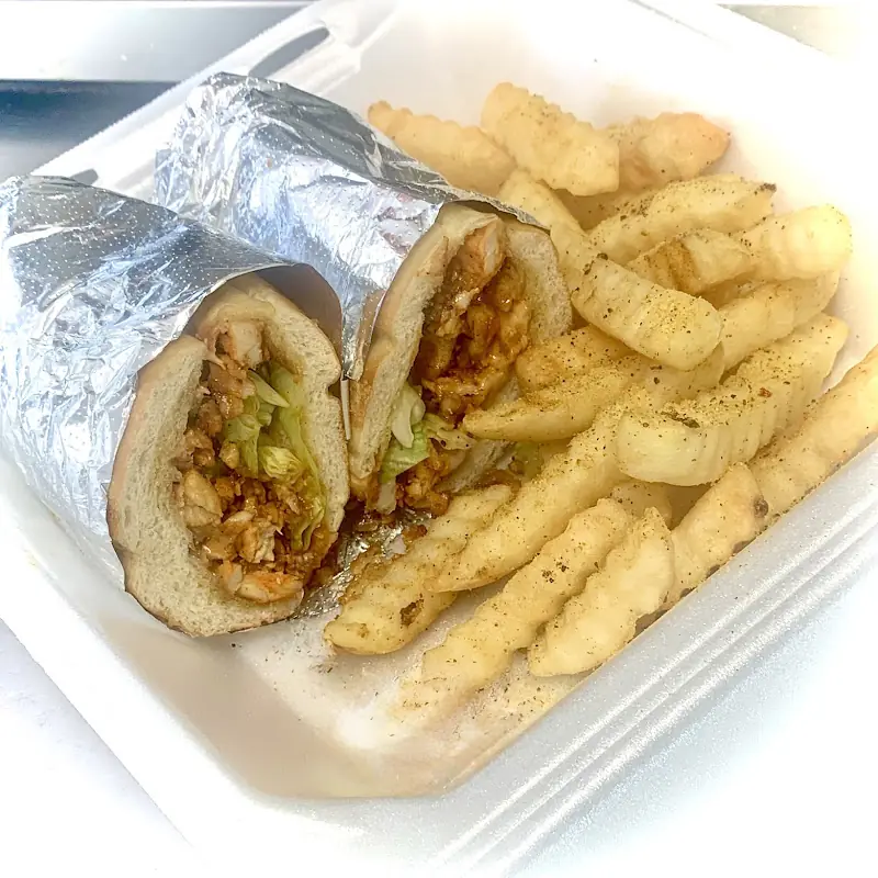 Falafel Sandwich with Fries