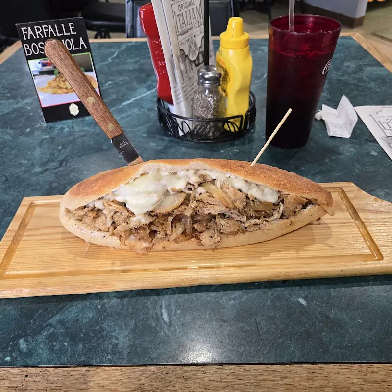 Large Margherita pizza