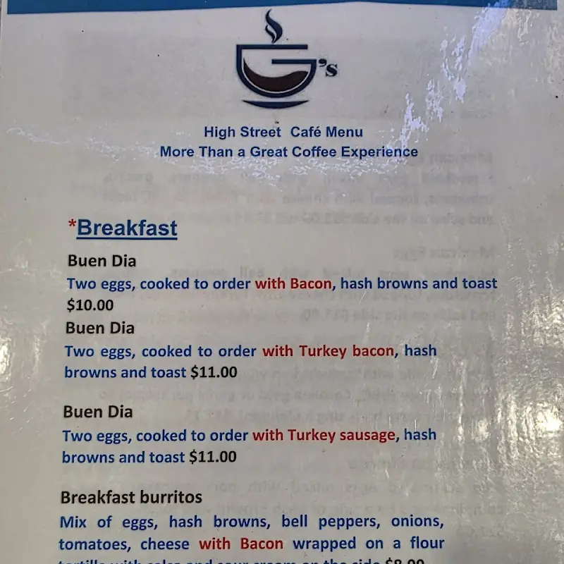 G's High Street Café