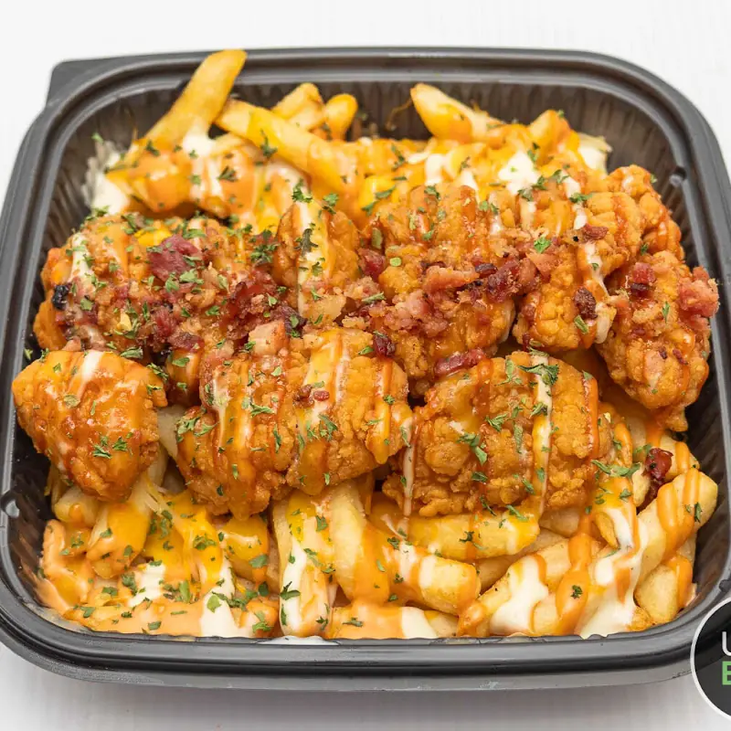 Grilled Shrimp Loaded Fries