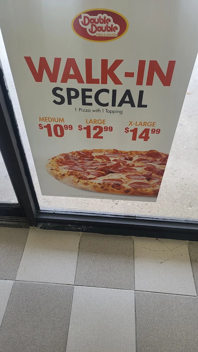 Menu, Double Double Pizza & Chicken