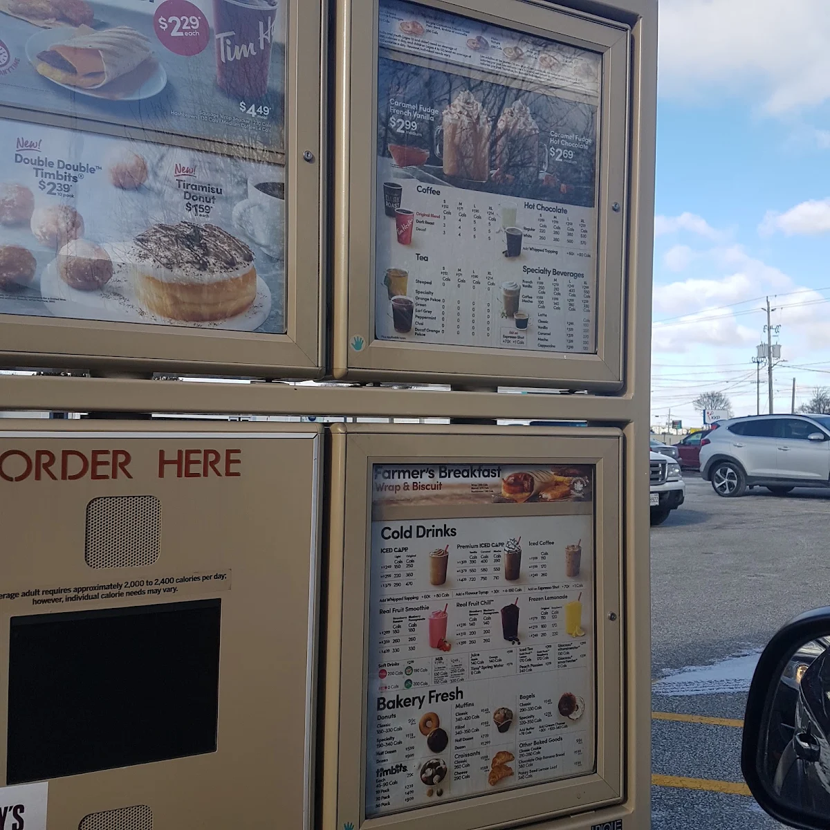 Menu, Tim Hortons
