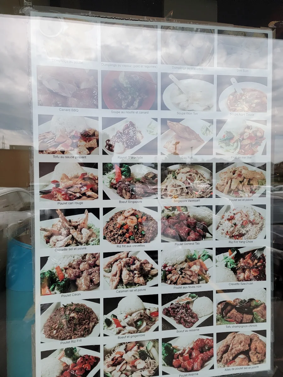 Menu, wok cafe des sources