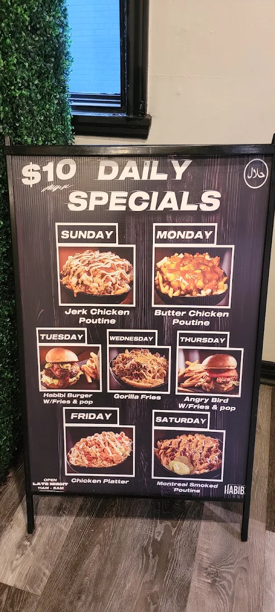 Menu, Habibz Corner
